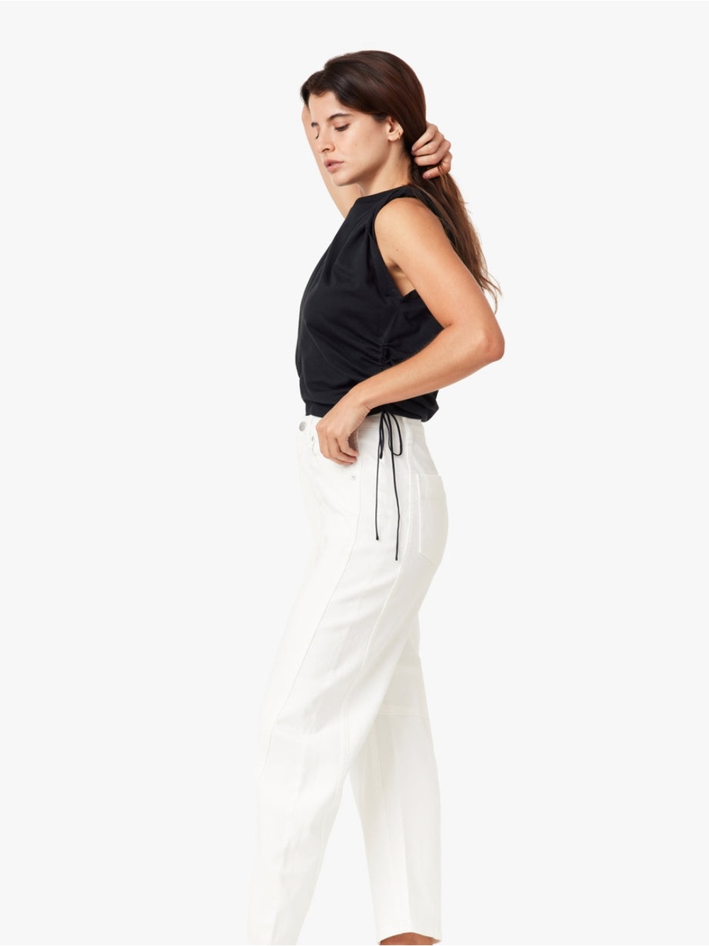 Habitual White Barrel Jeans
